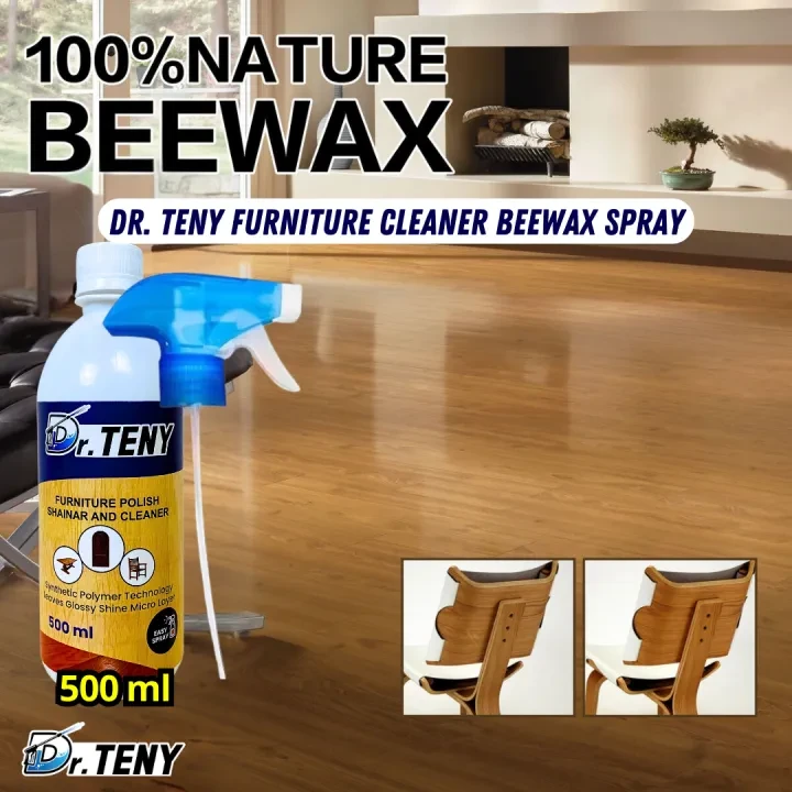 Dr Teny Natural Micro-Molecularized Beeswax Spray, Beeswax Furniture Polish, Bees Wax Furniture Polish and Cleaner, Beeswax Spray Furniture Polish, Wood Seasoning Beewax for Furniture Floor, 500 ml