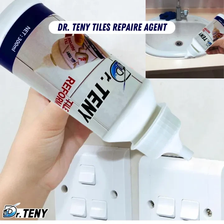 Dr Teny 1 Pcs Tiles Gap filler Waterproof silicone wall joint repair Filling Gaps between Floor and Wall Tiles Tube Paste for Kitchen, Bathroom 300 ml