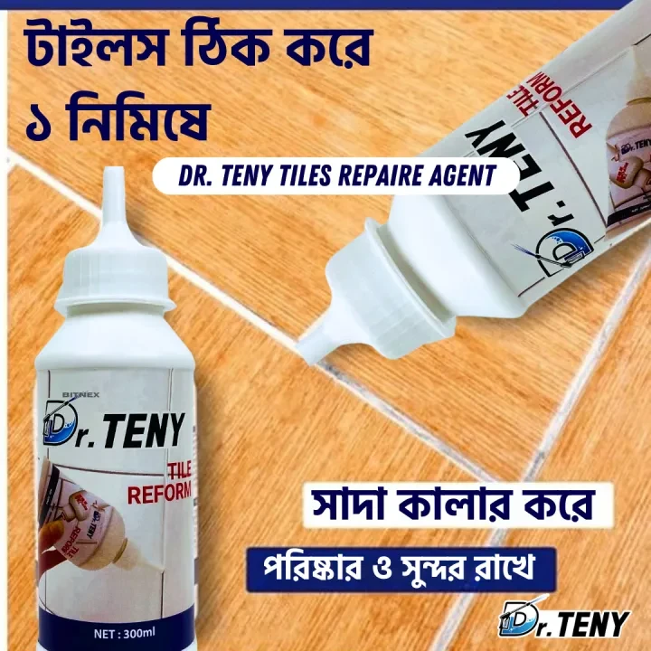 Dr Teny 1 Pcs Tiles Gap filler Waterproof silicone wall joint repair Filling Gaps between Floor and Wall Tiles Tube Paste for Kitchen, Bathroom 300 ml