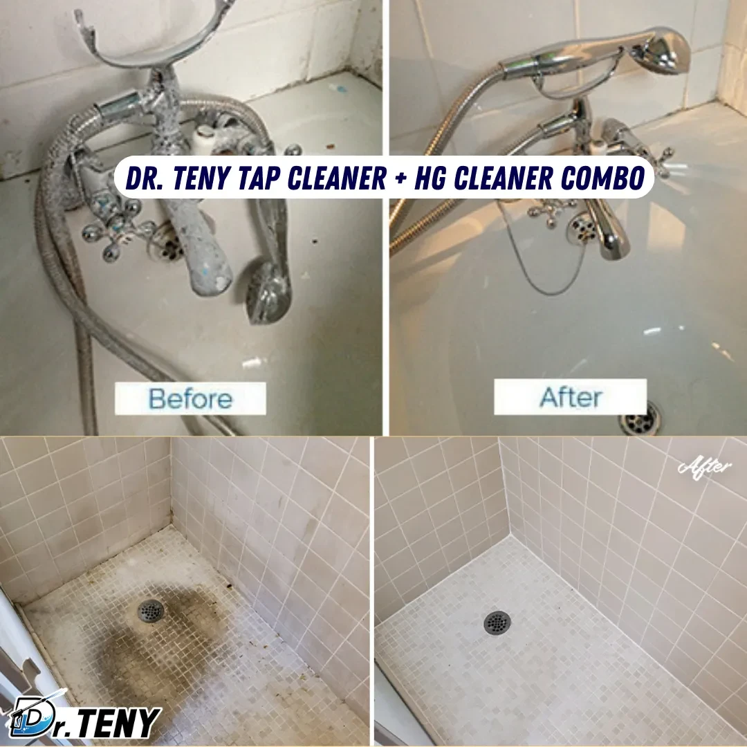 Dr Teny Combo HG Tiles and Tap Cleaner Mosaic Rx2000 fittings mirror shower Cleaner Spray combo 500 ml