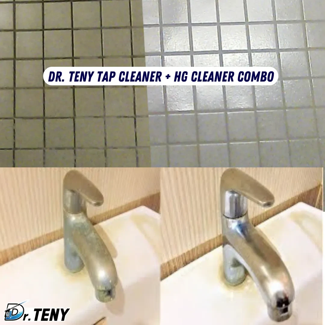 Dr Teny Combo HG Tiles and Tap Cleaner Mosaic Rx2000 fittings mirror shower Cleaner Spray combo 500 ml