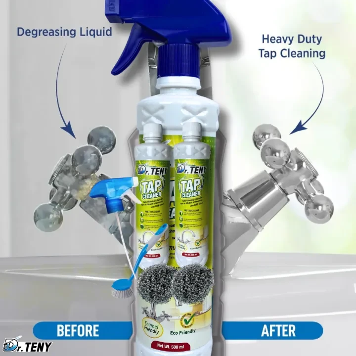 Dr Teny 2 piece Tap rust stain and glass cleaning spray + combo dr teny 500 ml