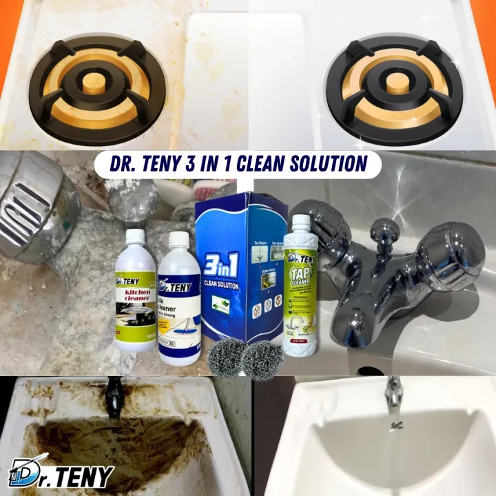 Dr Teny 3 in 1 Cleaner Solution, dr teny Hg Kitchen, Hg Tiles and Tap Cleaner Spray 500 ml
