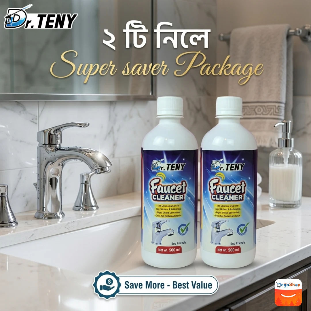 Dr. Teny Combo Faucet Cleaner Spray 2 pcs – Tap, Glass & Rust Stain Remover (500ml)