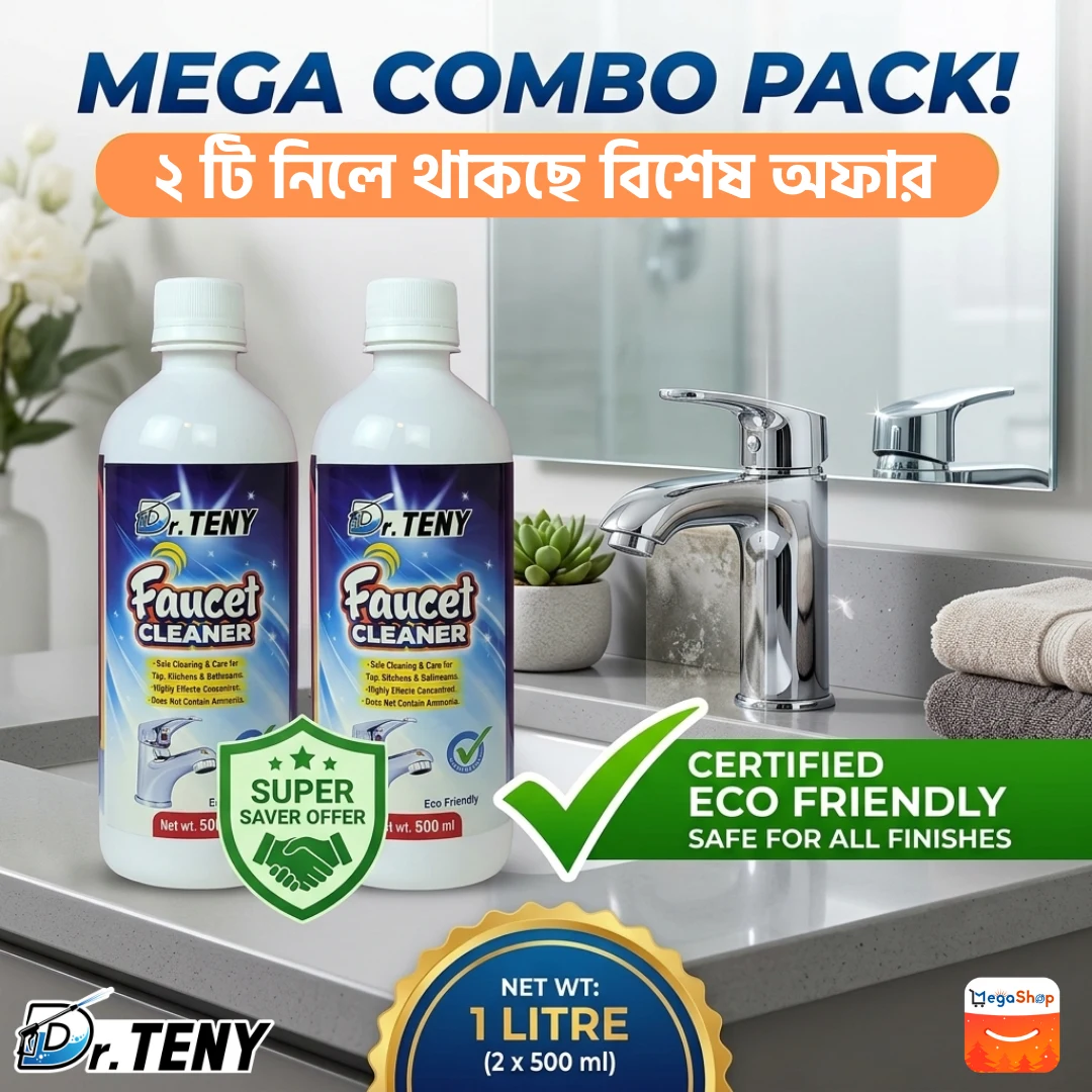 Dr. Teny Combo Faucet Cleaner Spray 2 pcs – Tap, Glass & Rust Stain Remover (500ml)